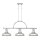 Suspension RURAL en argent 3xE27 Lampe de table &agrave; manger