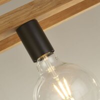 Lampe à suspendre 4 flammes E27 Naturel Noir...