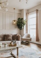 Suspension Nature Noir carré E27 Bois Bambou