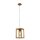 Suspension Nature Noir carré E27 Bois Bambou