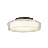 Plafonnier LED Ø 30 cm IP44 salle de bain noir mat...