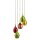 Lampe à suspendre verre Ø 30 cm H : max. 1,6 m 5-flamme E14 multicolore