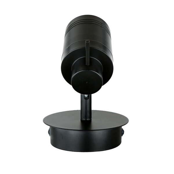 Applique IP44 GU10 Ø 10 cm noir mat orientable
