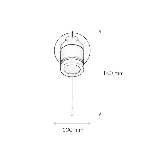 Applique IP44 GU10 Ø 10 cm noir mat orientable