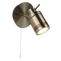 Applique murale Interrupteur en laiton antique IP44 GU10...