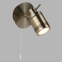 Applique murale Interrupteur en laiton antique IP44 GU10...