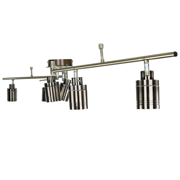 Spot de plafond 6-flamme IP44 GU10 en laiton antique métal salle de bain