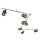 Spot de plafond 6-flamme IP44 GU10 en laiton antique métal salle de bain