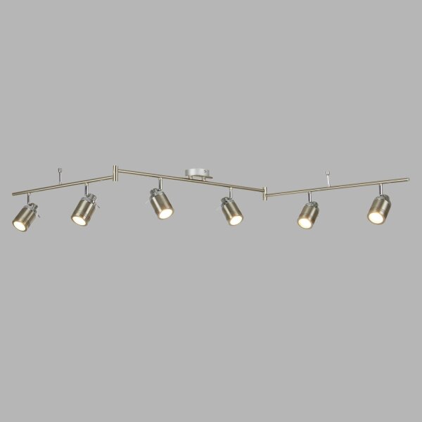 Spot de plafond salle de bain IP44 orientable 6-flamme GU10