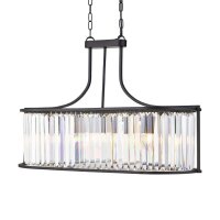 Lampe à suspendre cristal 78 cm de long 5x E14...