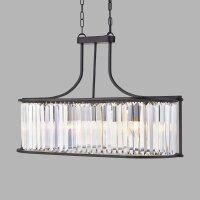 Lampe à suspendre cristal 78 cm de long 5x E14...