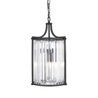 Art D&eacute;co Suspension Noir &Oslash; 26 cm Cristal 2x...