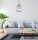 Art Déco Suspension Noir Ø 26 cm Cristal 2x E14