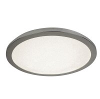 Plafonnier LED salle de bain IP44 D : 30 cm Chromé...