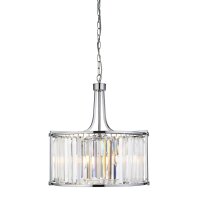 Lampe à suspendre cristal rond Ø 50 cm 5x...