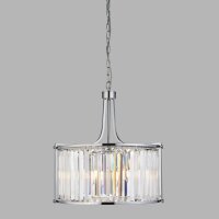 Lampe à suspendre cristal rond Ø 50 cm 5x...