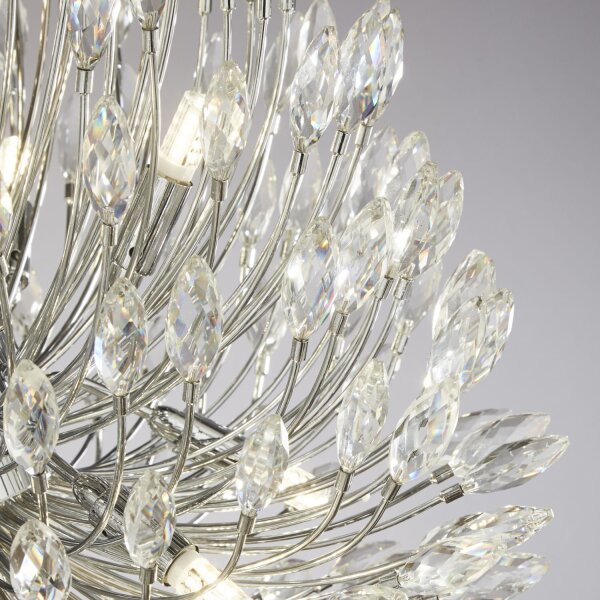 Grande lampe à suspendre Ø 51 cm H : max. 286 cm cristal réglable