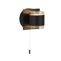 Applique LED salle de bain Up Down interrupteur IP44 noir...