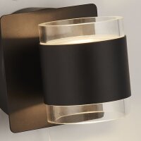Applique LED salle de bain Up Down interrupteur IP44 noir...