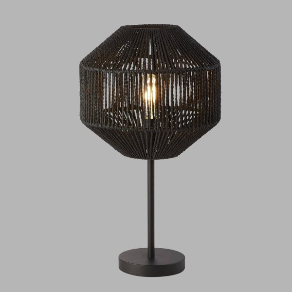 Lampe de table Noir 55 cm Ø 30,5 cm Cordon Abat-jour E27Moderne