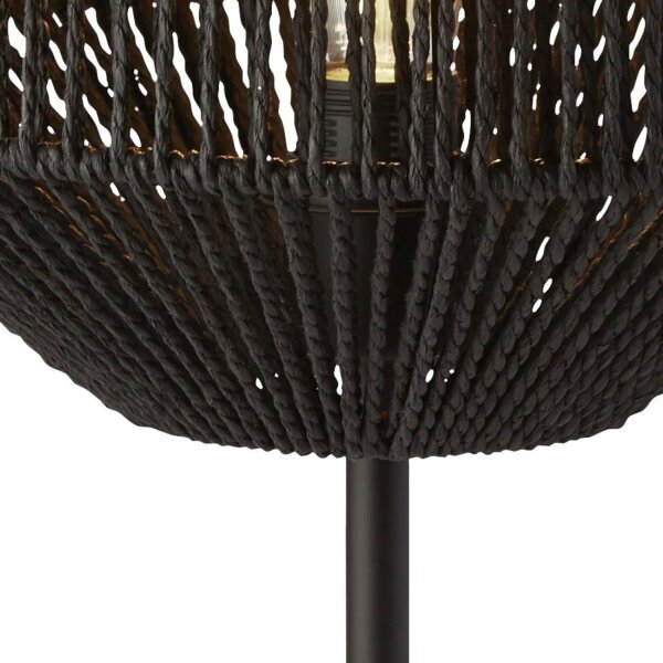 Lampe de table Noir 55 cm Ø 30,5 cm Cordon Abat-jour E27Moderne