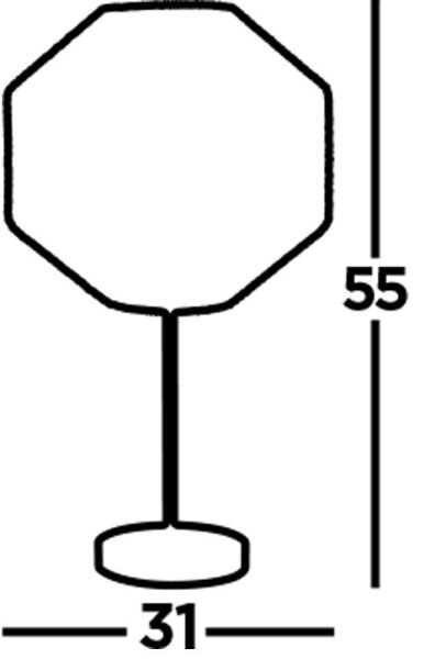 Lampe de table Noir 55 cm Ø 30,5 cm Cordon Abat-jour E27Moderne