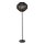 Lampadaire noir 155 cm corde m&eacute;tal salon