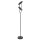 Lampadaire 2 flammes noir GU10 150 cm métal ajustable