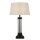 Lampe de table 63 cm Noir Blanc E27 Tissu Verre