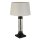 Lampe de table 63 cm Noir Blanc E27 Tissu Verre