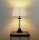 Lampe de table 63 cm Noir Blanc E27 Tissu Verre