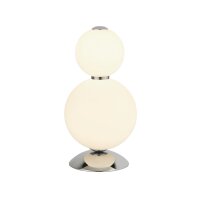 Lampe de table LED 3000 K 34,5 cm verre métal...