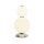 Lampe de table LED 3000 K 34,5 cm verre métal blanc chrome