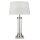 Lampe de table 63 cm E27 en argent mat blanc verre
