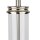 Lampe de table 63 cm E27 en argent mat blanc verre