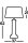 Lampe de table 63 cm E27 en argent mat blanc verre