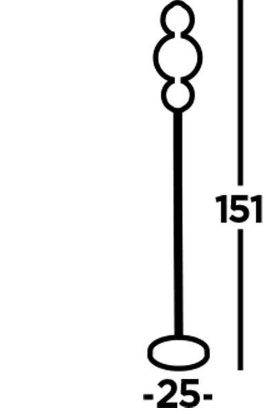 LED Lampadaire 3000 K 151 cm verre métal chrome blanc