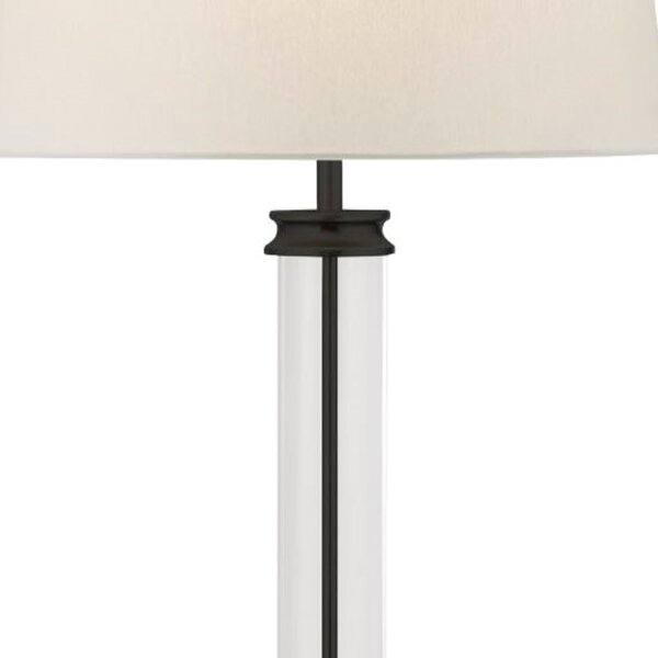Lampadaire petit 156 cm noir blanc E27
