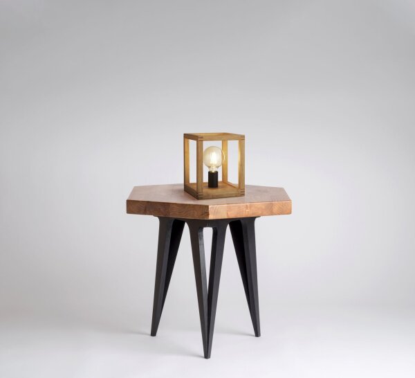 Lampe de table petite H : 25 cm E27 Naturel Bambou Bois