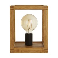 Lampe de table petite H : 25 cm E27 Naturel Bambou Bois