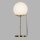 Lampe de table verre métal en laiton antique blanc E27 50 cm