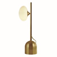 Lampe de table en or blanc G9 50 cm verre m&eacute;tal...