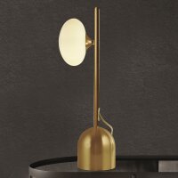 Lampe de table en or blanc G9 50 cm verre métal...