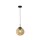 Suspension Noir Champagne E27 D : 25 cm Verre TALIA