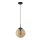 Suspension Noir Champagne E27 D : 25 cm Verre TALIA