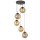 Lampe à suspendre 5 flammes E27 noir champagne