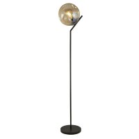 Lampadaire Noir Champagne E27 150 cm Verre M&eacute;tal