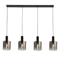 Lampe à suspendre Gris Noir L : 142 cm 4-flamme...
