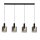 Lampe à suspendre Gris Noir L : 142 cm 4-flamme E27 verre métal