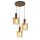 Lampe à suspendre 3 flammes brun ambre E27 D : 47 cm